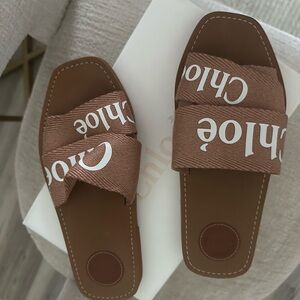 Brown Slide Sandals